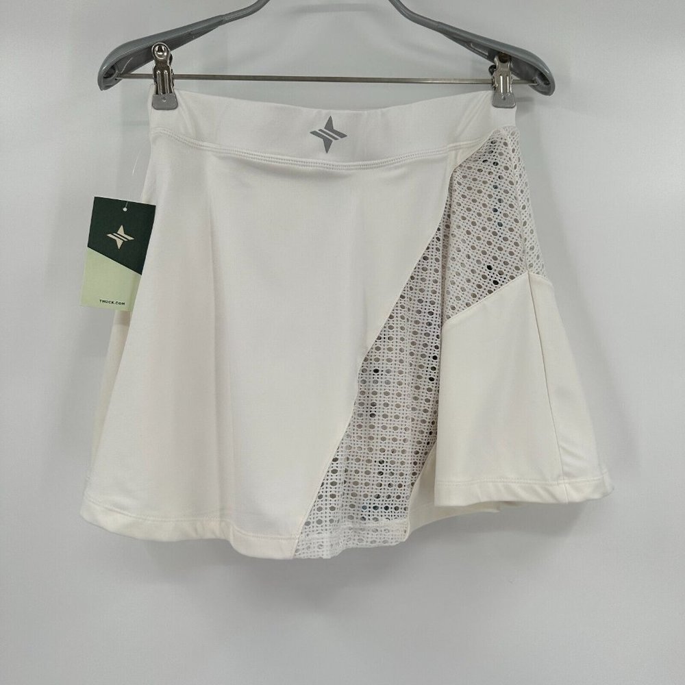 Tuckernuck TNUCK Sport White/Fresh Buds Perforated Skort/Skirt sz S Tennis Prep - Picture 6 of 6